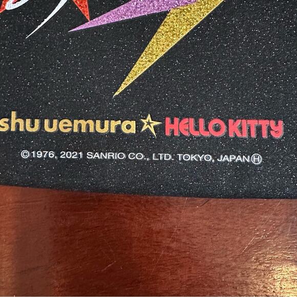 Shu uemura x Hello Kitty Cosmetic Pouch Case Bag Wristlet Black Purse Collab - Picture 5 of 8